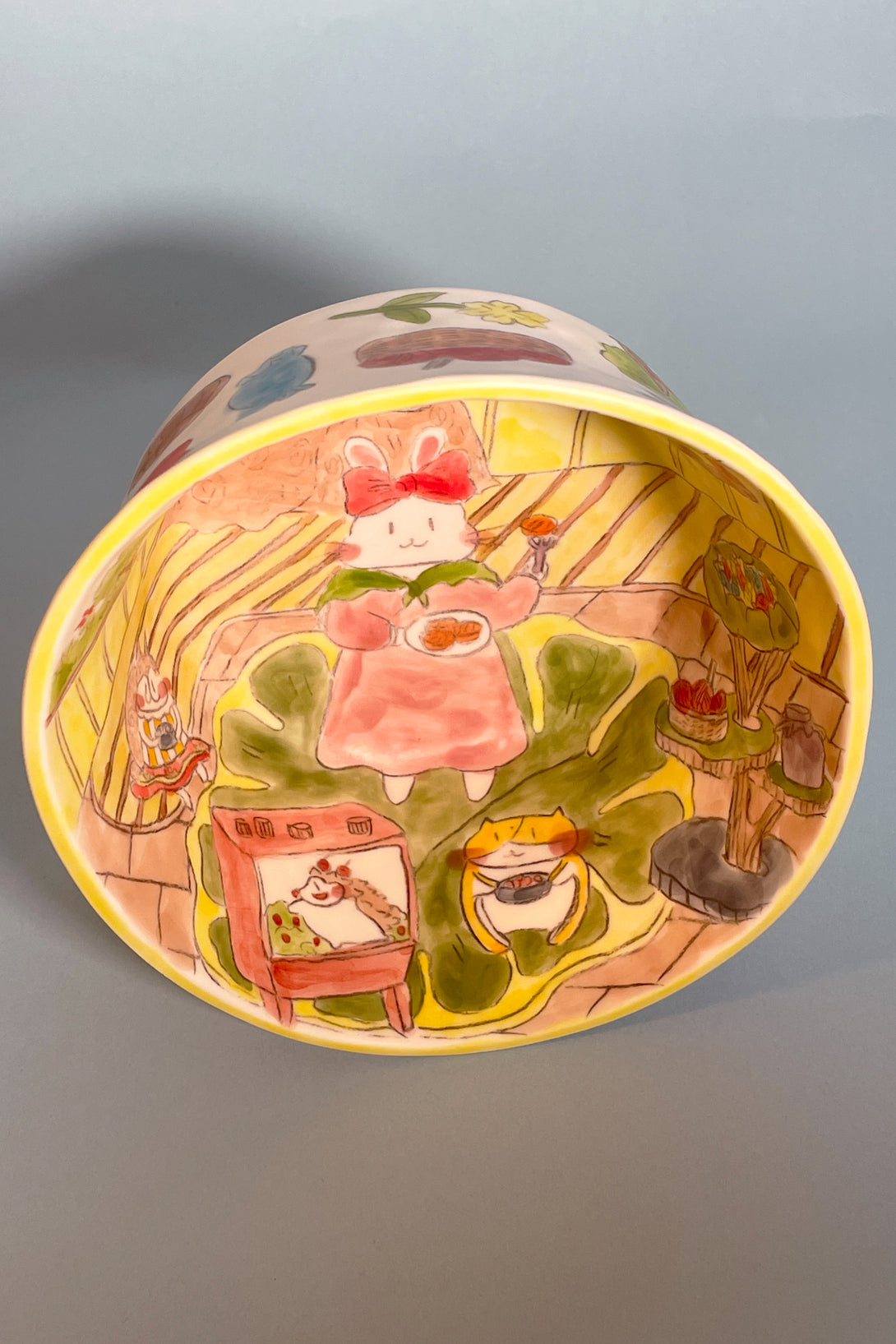 Kitchen Conspiracy | Hand-Illustrated Ceramic Salad Bowl Ramen Bowl